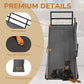 Dog Ramp for Bed, 5 Level Adjustable Dog Ramp for High Beds, Upgrade Rubber Mat High Traction Ramp with Safety Rails, Folding Pet Ramp for Bed, Couch,SUV, Natural Wood Pet Ramp for Small & Old Dogs