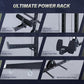 MAJOR FITNESS Drone3 Power Rack, Multi-Function Home Gym Squat Rack with Pull-Up Bar, Cable Crossover & J-Hooks, Heavy-Duty Steel Frame for Maximum Stability & Strength Training
