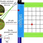 Outdoor Portable Volleyball Net System - Adjustable Height Poles with Soft Volleyball Ball, Pump, Hammer, Boundary Line, and Carry Bag for Backyard, Beach, Lawn