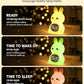 MASHI Bunny Alarm Clock, Toddler Sleep Training Clock with Sun & Moon, Sleep Sound Machine, Night Lights, Alarm Clock for Kids, Gift Ideas for Kids Child