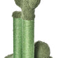 Amazon Basics Cat Scratcher - Indoor Cactus Triple Posts Cat & Kittens Scratching Post with Dangling Ball, Large (27"H) - Green