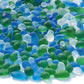 Sea Glass Stones - 2.9LB/46.4oz Green Mixed Frosted Glass Pebbles Gemstones - Perfect for Aquarium Rocks, Fish Tank Gravel, Vase Fillers, Seaglass DIY Crafts, and Home Decor