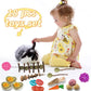 Grddaef 18 PCS Bunny Toys, Rabbit Toys Guinea Pig Toy Natural Apple Wood Grass Timothy Sticks Chew and Treat for Guinea Pigs Hamster Chinchillas