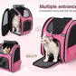 Pecute Cat Backpack Carrier, Expandable Cat Carrier Backpack with Breathable Mesh, Pet Carrier Backpack for Cats Small Dogs Puppies, Dog Backpack Carrier Great for Travel Hiking Camping Outdoor