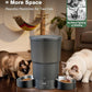 Gimars 5L Automatic Cat Feeder for 2 Cats, Programmable 1-6 Meals Cat Food Dispenser with Stainless Steel Bowl, Easy Setup, Dual Power Supply,10s Meal Call Timed Pet Feeder for Cats and Small Dogs