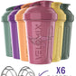 '-6 PACK- 20 OZ Protein Shaker Bottles for Protein Mixes, Shaker Cups for Protein Shakes, Small Shaker Bottle Pack, Shaker Cup, Shakers for protein Shakes (Nature Tones - 6 Pack)