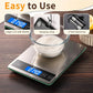 Food Scale, 33lb Digital Kitchen Scale with Stainless Steel & Tempered Glass, 1g / 0.05oz Precise Graduation, Waterproof and Sturdy Surface, for Cooking, Baking, Weight Loss, Meal Prep