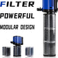 Aquarium Filter for 100-300 Gallons Tank, Powerful 660GPH Internal Fish Tank Filter, Pump Submersible Filter with Sponge for Large Fish Tanks, Turtle Tanks