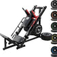 RitFit Adjustable Leg Press and Hack Squat Machine with Weight Plate Set, Professional Home Gym Equipment with Linear Bearings, Specialized for Complete Lower Body Workouts and Weight Storage Posts