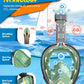 QingSong Full Face Snorkel Mask for Adults, Snorkeling Gear with Camera Mount, 180 Degree Panoramic View Snorkel Set Anti-Fog Anti-Leak