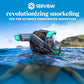 Seaview 180 V3 Full Face Snorkel Mask Adult- The V3 is The Perfect Snorkeling Gear for Adults- Snorkel Mask with 180 Panoramic Viewing and Up to 600% Easier Breathing- Patented Flowtech Air Intake