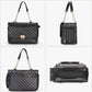 Fashion Pet Carrier Dogs Cat Small Animals Purse Bag, Leather Pet Carriers Dog Puppy Kitten Tote Travel Handbag TSA Airline-Approved