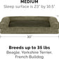 Furhaven Pillow Dog Bed for Medium/Small Dogs w/ Removable Bolsters & Washable Cover - Faux Fur & Velvet Sofa - Dark Sage, Medium