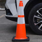 OrangeStar 28 Inch Orange Traffic Cones 8-Pack, Heavy Duty PVC Safety Cones with 2 Reflective Collars, Weighted Base for Highway, Roadwork, Construction, Warehouse Safety, Parking Lots