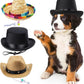 Yewong 3 Pieces Pet Hat Pet Formal Top Hat Mexico Sombrero Hat Cowboy Hat Dog Cat Pet Costume Hat for Halloween Party Photo Props Supplies one Size