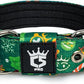 TSPRO Tactical Dog Collar 1.25 Inch Wide Thick Dog Collars with Heavy Duty Metal Buckle, Durable, Strong, Adjustable for Small Dogs (Christmas Green S)