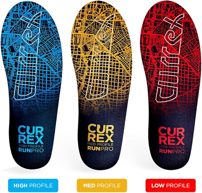 CURREX RunPro Insoles for Running Shoes – Arch Support Inserts to Help Reduce Fatigue, Prevent Injuries & Boost Performance – for Men & Women – Medium Arch, Small