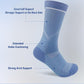 Athletic Socks Moisture Wicking Crew Socks for Men 3 Pairs Running Sport Cushioned Polyester Mid Calf Socks