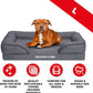 The Dog’s Bed, Orthopedic Standard Foam Waterproof Dog Bed with Standard Support, Large Grey with Black Trim, Waterproof, Supportive Dog Bed with Replaceable Covers, Veterinary Approved