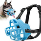 Dog Muzzle for Large Dogs, Breathable Basket Muzzles for Small, Medium and X-Large Aggressive Dog, Allows Panting Drinking, Suitable for Grooming Trimming Training (2, Luminous Blue)
