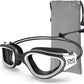 Swim Goggles, Polarized Adult Swimming Goggles Bungee Strap No Hair Pulling Anti-fog Pool Goggles for Men Women