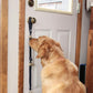 Leather Dog Doorbells for Door Knob/Potty Training/Go Outside, Length Adjustment Copper Dog Bell, Housetraining Hanging Bell, Black Leather Silver Bells - 2 Pack