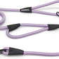 Rope Dog Leash with Two Handles, 6 Foot Heavy Duty Dog Leash with Aviation Aluminum Auto Locking Carabiner, Strong Nylon Pet Lead for Small, Medium, Large Dogs (Purple, 6FT-Two Handle)
