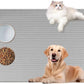 Cat Food Mat, 40" x 28" Extra Large Silicone Pet Feeding Mat with Raised Edge Pet Placemat for Food and Water Bowl Non-Slip, Easy to Clean, Floor Protection (Grey)
