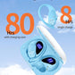 PocBuds Bluetooth Headphones Wireless Earbuds 80hrs Playtime Wireless Charging Case Digital Display Sports Ear Buds with Earhook Deep Bass IPX7 Waterproof Over-Ear Earphones for TV Phone Laptop Blue