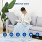 HOMFINE Cooling Blankets for Hot Sleepers - Summer Blanket Thin Lightweight Breathable Soft Double Side Enhanced Cooling for Bed Couch Sofa, Keep Cool for Night Sweats (Light Blue, 90 x 90 inches)
