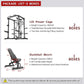 Power Rack Power Cages Multi-Function Squat Rack with Cable Crossover System Selectable More Training Attachment Weight Cage for Garage Home Gym