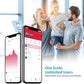 FITINDEX Scale with BMI, Body Fat, Muscle Mass, Smart Scale for Body Weight, Bluetooth, Digital, Sync with App, User Health Equipment