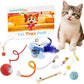 Cat Toys for Indoor Cats-7 Pieces Emrichment with Speedy Tail Moving Ball,Chirping Bird,Silvervine Sticks,Chew Rope,2 Cat Ball Toy,Hanging Caterpillar,Interactive Cat Toys for Bored Indoor Adult Cats
