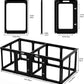 Clear Acrylic Dog Playpen with Door, for Puppy Cat Rabbit Transparent Pet Pen, Black Dog Playpen Indoor, Dog Fence, Easy Assemble & Cleaning Dog Pen for Small & Medium Dogs (23.6“ Height, 14PCS)