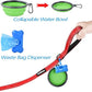 PetBonus Double Dog Leash, No Tangle Dual Leash, Reflective Walking Training Lead, 4 Comfortable Padded Handles for 2 Dogs with Collapsible Bowl and Waste Bags (Red, Large)