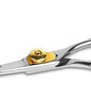 Sharf Gold Touch 4.5 Inch 440c Japanese Stainless Steel Pet Grooming Scissor with Round tip and Ballpoint for Safety