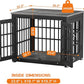 26 Inch Heavy Duty Dog Crate Furniture for Small Dogs, Decorative Pet House End Table, Wooden Cage Kennel Furniture Indoor, Gray