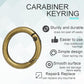 10 Pack 3/4 Inch Trigger Spring O Rings, Metal Round Carabiner Clip Snap Hook, Spring Keyring Buckles for Replacement Purse Strap, Paracord Lanyard Clips, Keychain Rings Hardware DIY Crafts Making