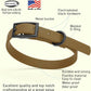 Dogline Biothane Waterproof Dog Collar Strong Coated Nylon Webbing with Black Hardware Odor- Proof for Easy Care Easy to Clean High Performance Fits Small Medium or Large Dogs, Coyote Brown