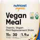 Nutricost Organic Vegan Meal Replacement Shake Powder (Vanilla) - Certified USDA Organic, Vegan, and Gluten Free