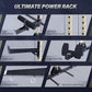 MAJOR FITNESS Drone3 Power Rack, Multi-Function Home Gym Squat Rack with Pull-Up Bar, Cable Crossover & J-Hooks, Heavy-Duty Steel Frame for Maximum Stability & Strength Training