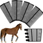 Mesh Horse Fly Boots Set of 4，Adjustable and Universal Loose Fitting & Non-Slip Horse Fly Leggings for Horses,Reduce Stressful Stomping (Grey)