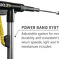 SKLZ Hurricane Batting Swing Trainer for Baseball & Softball - Durable Swing Arm - 4 Power Band System - High-Visibility, Anti-Dent Target Ball Head - Screw-in Base Legs, Metal Stakes & Carry Bag