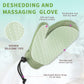 2 in 1 Pet Fur Glove & Cat Hair Remover Glove, Dog Grooming Glove Brush for Shedding, Massage, Efficient Pet Hair Remover Mitt for Couch, Carpet [Green/Single]