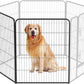 BestPet | Dog Playpen Extender | 40 Inch, 2 Panels | Heavy Duty Metal Pet Exercise Pen | Indoor Outdoor Fence Panels | Rust-Resistant, Removable, Tool-Free Setup | Anti-Skid, Expandable Design