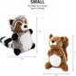 Playology Dog Toys | Plush Toy Raccoon & Squirrel (Value 2-Pack) Stuffed Animal for Dogs | Small Peanut Butter/Sweet Potato Scented Toys - Easy to Clean and Made from Non Toxic Materials
