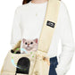 Cat Sling, Dog Carrier Sling for Kitten and Puppy up to 8.8 lbs, Breathable Cats Carrier Pouch Pet Purse with Soft Mat, Hands-Free Pet Carrier with Safety Harness and Pockets for Travel, Yellow