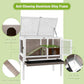 GUTINNEEN Indoor Rabbit Hutch Guinea Pig Cages with Chew-Proof Ramp, 2-Story Wooden Bunny House with Pull-Out Tray & Leakproof PVC Layer, Small Animal Cage with Detachable Legs