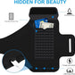 Running Armband with Earphone Bag Cell Phone Armband for iPhone 16 15 Pro 14 Plus 13 11 XR XS, Galaxy S24/S10 Water Resistant Sports Phone Holder Case & Zipper Slot Car Key Holder for 6.9 inch Phone