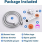 Dog Shower Attachment, 3 Mode Handheld Sprayer with ON/OFF Switch, G1/2" Metal Diverter, 100 Inches Stainless Steel Hose, No Drill Holder, for Pet and Dog Washing in Bathroom